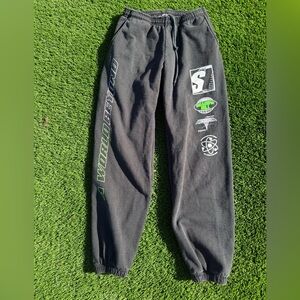 Shadow Hill Black Joggers with Green Graphics